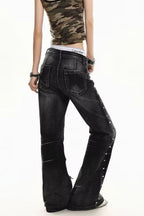 Vintage Washed Straight Leg Streetwear Jeans