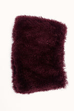 Faux Fur Hooded U Neck Backless Crop Top Mini Skirt Set