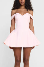 Backless Off-the-shoulder Cocktail Dress