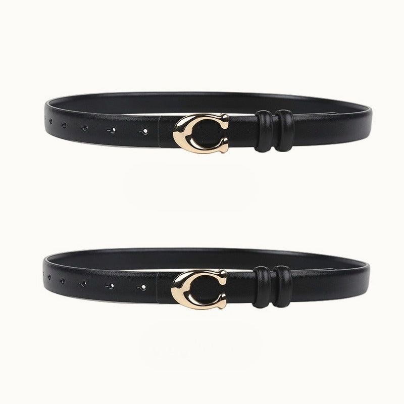 Color Block Reversible Double Sided Belt