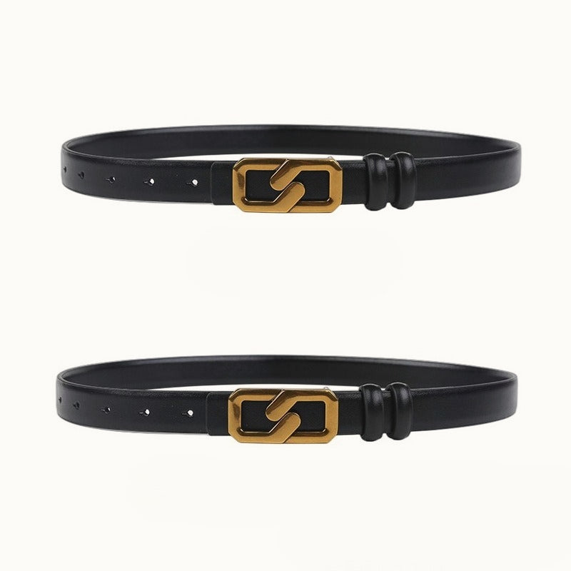Color Block Reversible Double Sided Belt