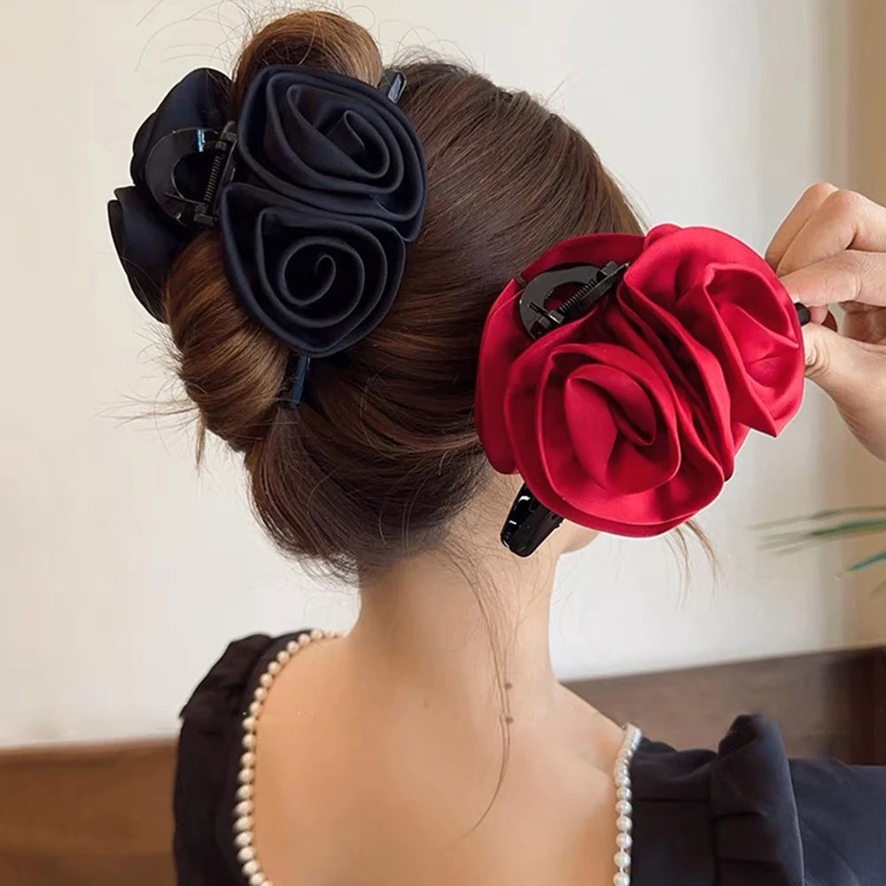 Large Size French Black Wine Red Festival Fashion Christmas Hair Accessory