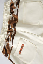 Camo Panel Wide Leg Sweatpants