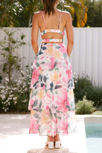 Strap Slim Vacation Maxi Floral Dress