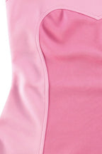 Colorblock Cami Waist-Cinching Mini Party Dress