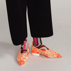 Two Tone Ribbed Cuff Crew Socks