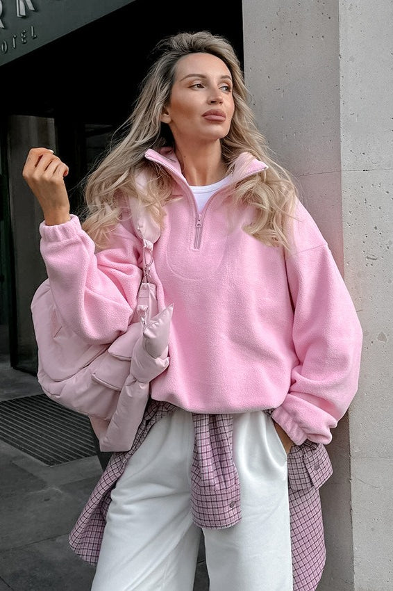 Sherpa Fleece Oversized Casual Sweatshirt Main image