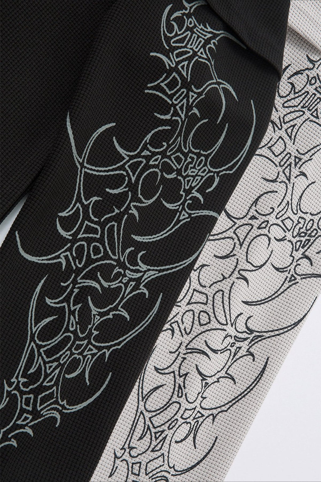 Barbed Wire Graphic Layered Polo Collar Tee