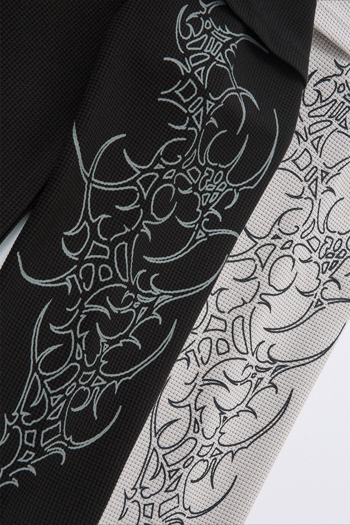 Barbed Wire Graphic Layered Polo Collar Tee