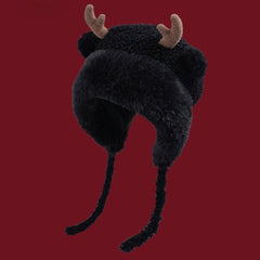 Cozy Plush Earflap Slouchy Christmas Hat