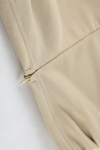 Casual Cinched Waist Flared Sleeve Top Palazzo Pants Set