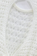 Knit Hollow Out Fringe Beach Maxi Cover Up