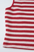 Contrast Striped Slim Fit Tank Top Shorts Set