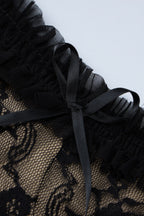 Lace Detail Bow Front Midi Dress