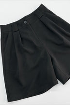 High Waist Minimalist Casual Tailored Shorts