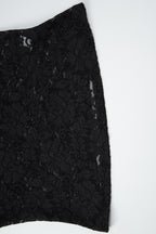 Black Lace Tie Backless Sexy Halter Top