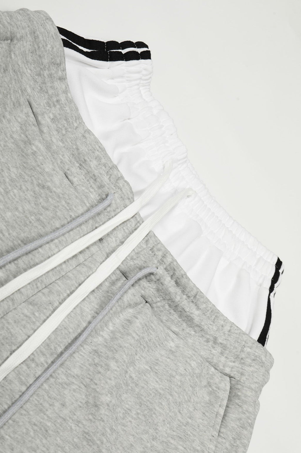 Double Waist Varsity Wide Leg Sweatpants