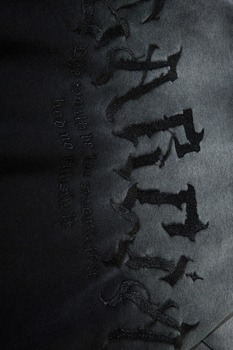 Gothic Letter Washed Pullover Hoodie