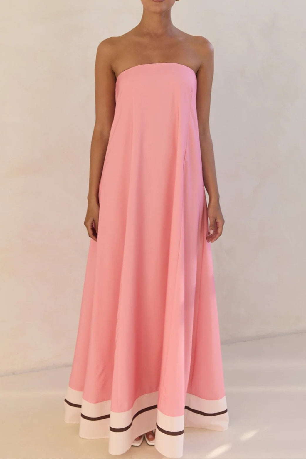 Strapless Printed Off Shoulder Maxi Boho Dress Main image