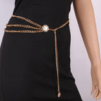 Pendant Alloy Layered Waist Chain