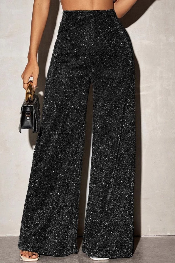 Sequin High Waist Wide Leg Pants Main image