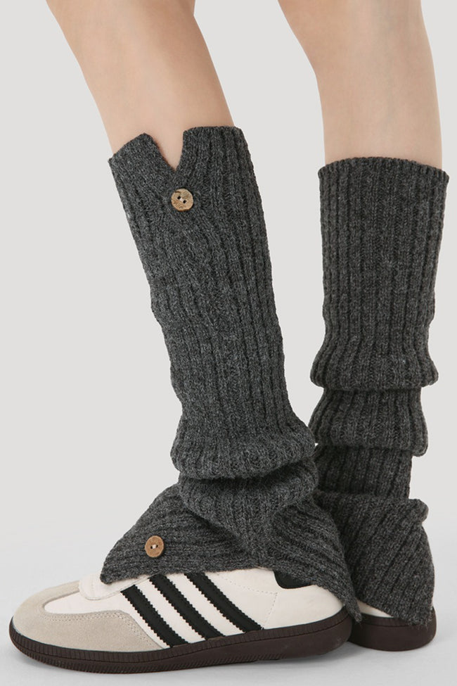 Button Knit Foldover Leg Warmers Main image