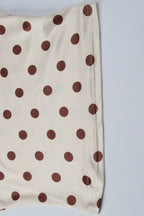 Apricot Polka Dot Tie Neck Sleeveless Halter Top