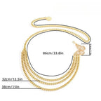 Layered Metal Butterfly Waist Chain