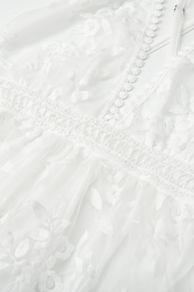 Lace Mesh Backless Boho Dress