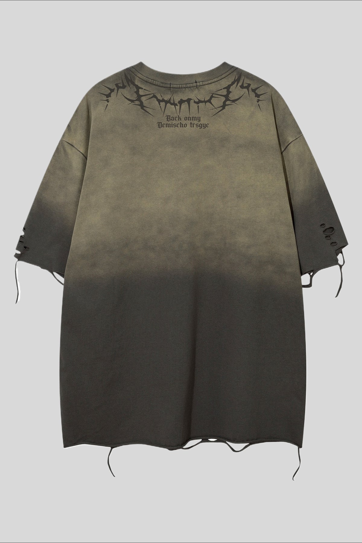 Distressed Cutout Washed Short Sleeve T-Shirt