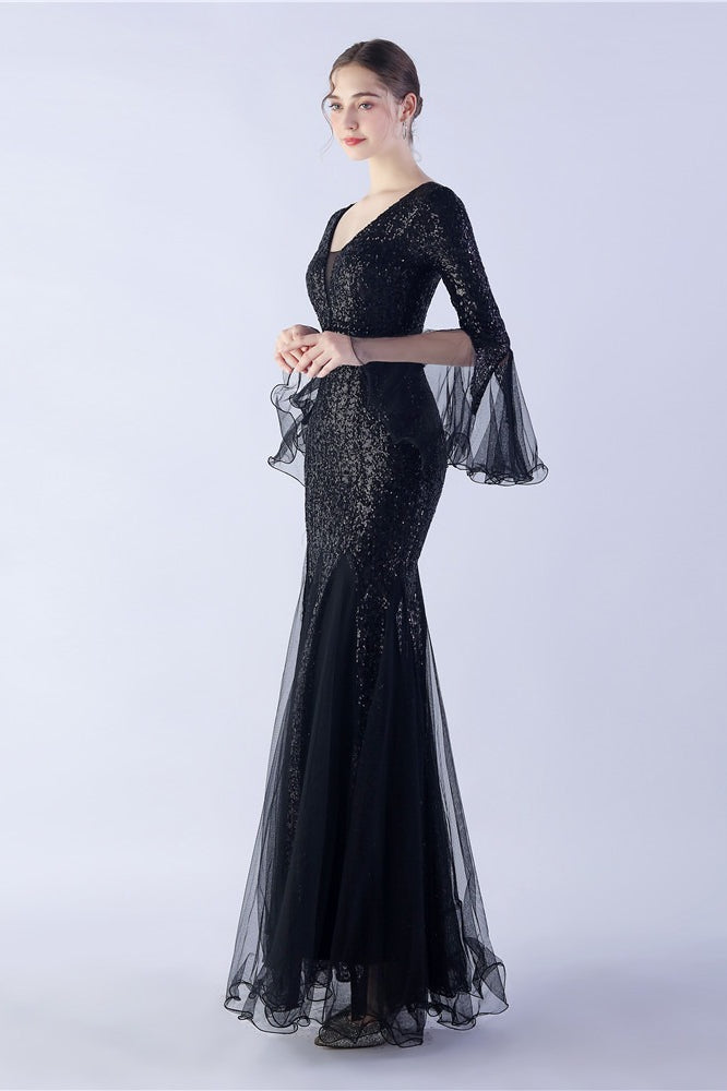 Sequin Ruffled Mesh Party Dress Secondary image