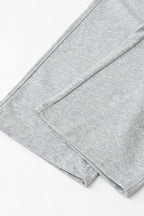 Patchwork Double Waist Wide Leg Athletic Pants
