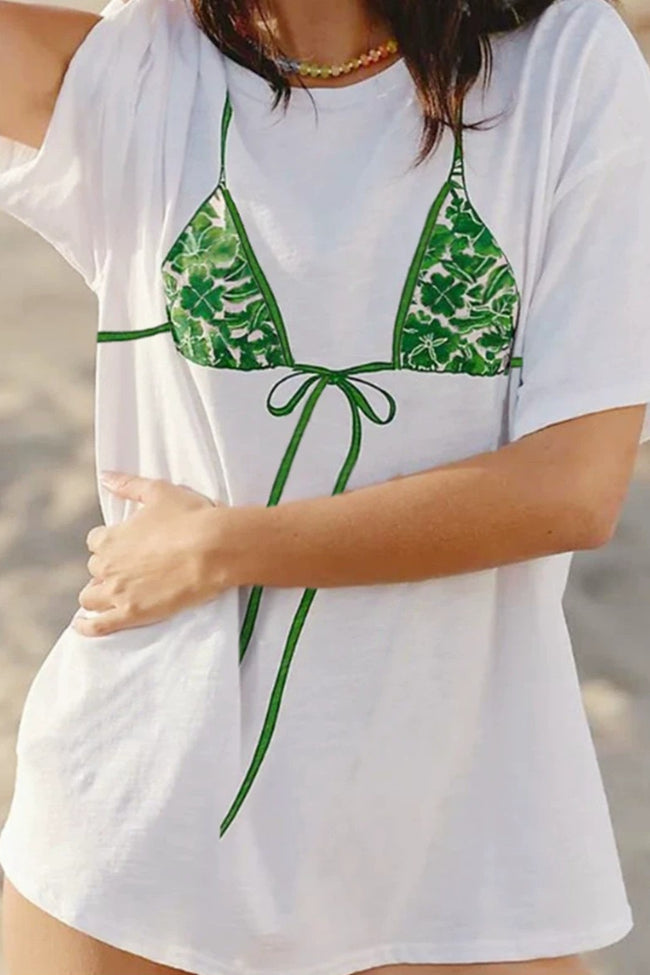 Bikini Graphic Oversized Crew Neck T-Shirt Main image
