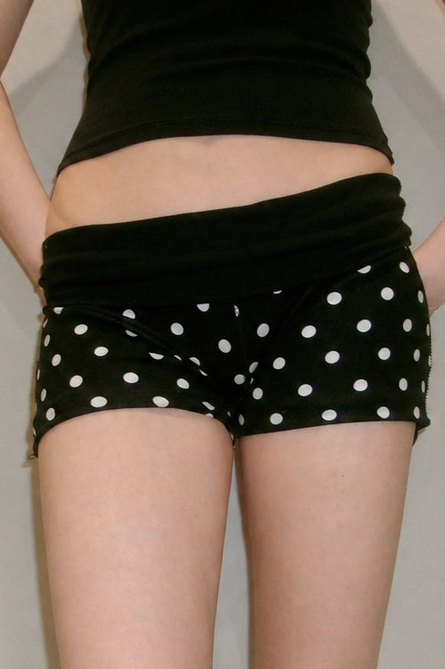 Polka Dot Patchwork Slim Fit Casual Shorts Main image