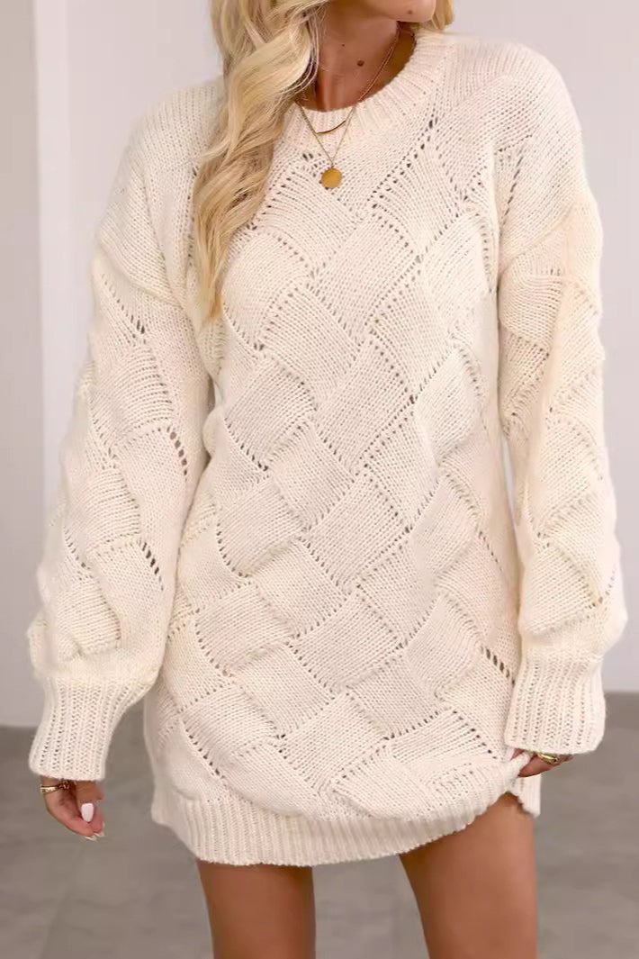 Argyle Knit Bodycon Sweater Dress Secondary image