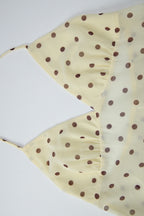 Cute Polka Dot V Neck Tie Halter Top