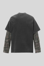 Route 66 Graphic Camo Layered Long Sleeve T-Shirt
