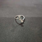 Shining Rhinestone New Fashion Initial Alphabet Opening Charm Jewelry Ring I
