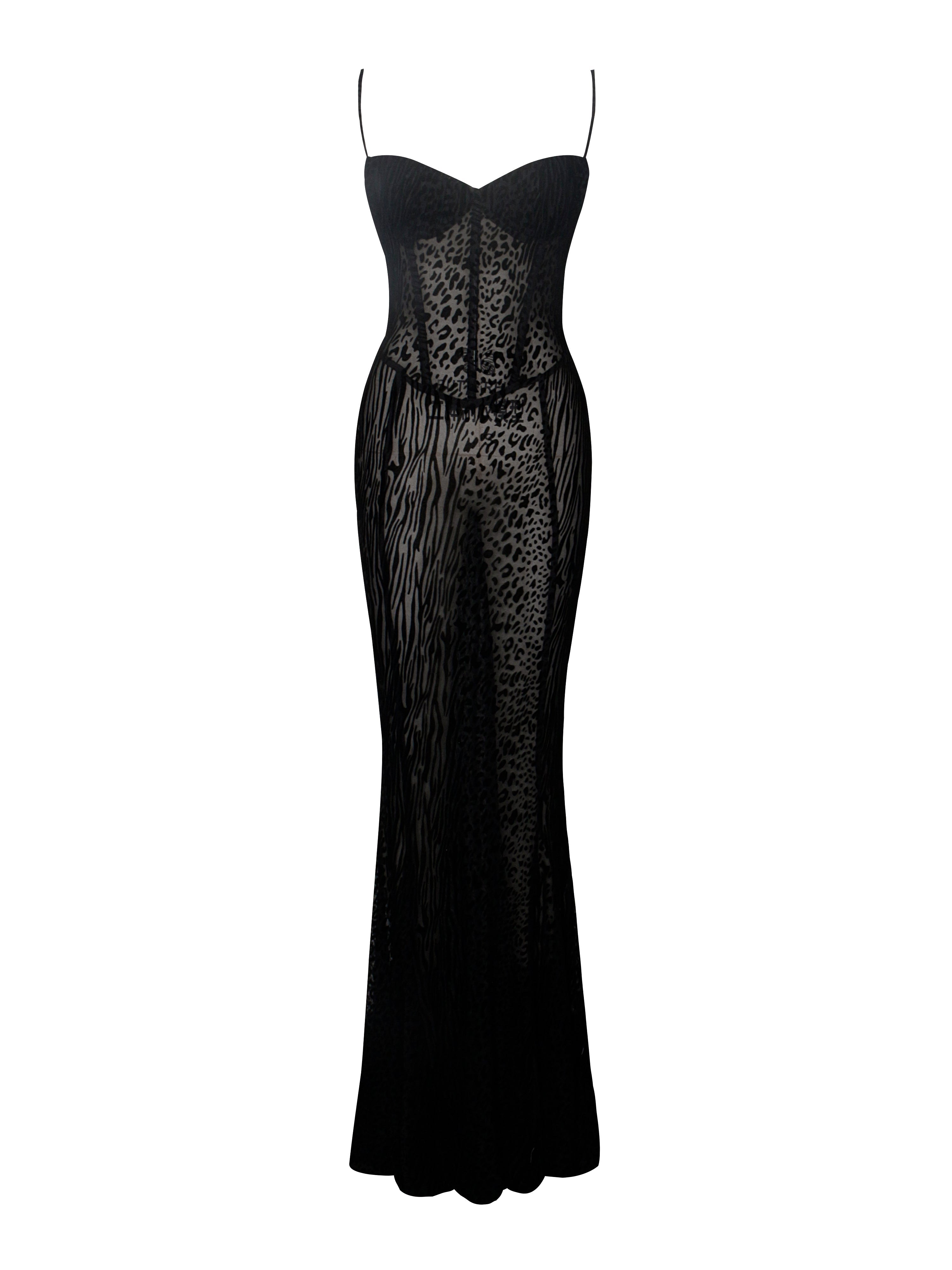 Ulani Black Burnout Velvet Graceful Detail Mesh Maxi Dress Dresses