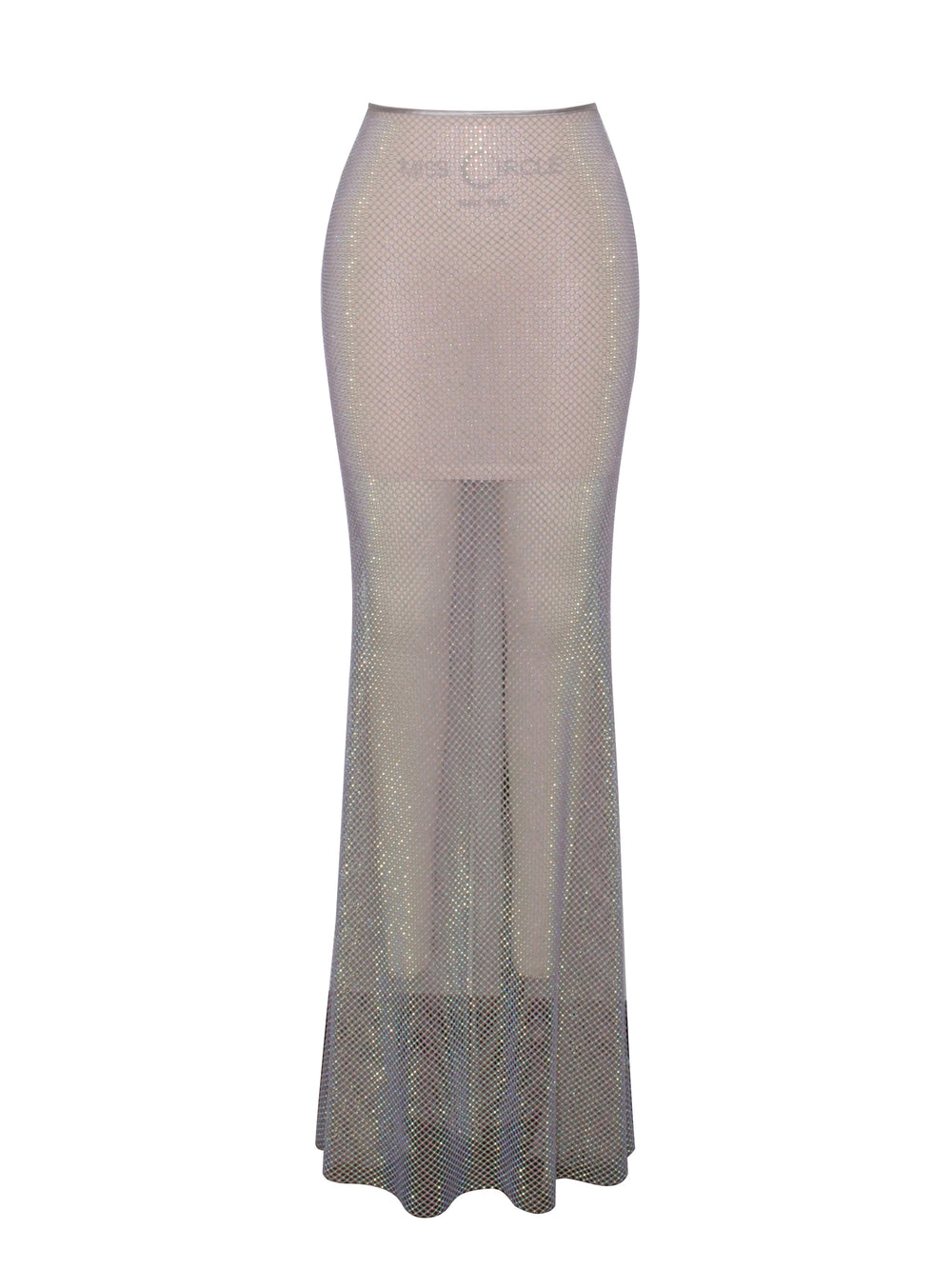 Gloria Mesh Stylish Rhinestone Maxi Skirt Bottoms