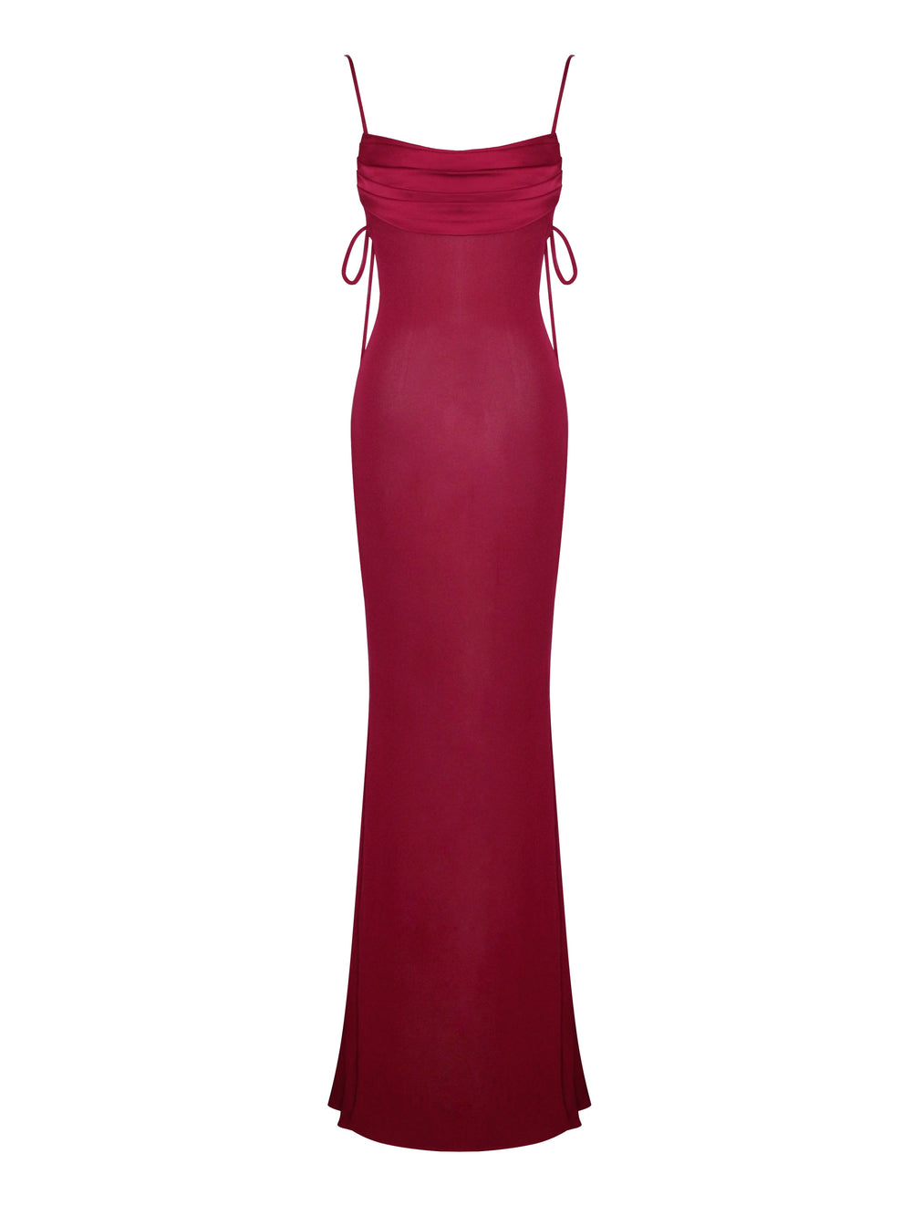 Tatiana Burgundy Rayon Charming Backless Maxi Dress Dresses