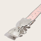 Denim Butterfly Buckle Beaded Statement Belt