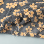Floral Sherpa Quarter Zip Pullover Sweatshirt