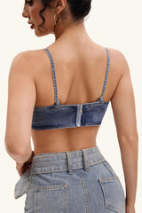 Sexy Heart Halter Backless Crop Top