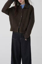 High Neck Shawl Collar Relaxed Sweater