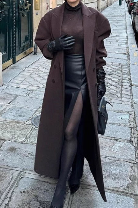 Blazer Lapel Long Jacket Style Overcoat Secondary image