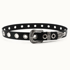 Vintage Engraved Buckle Wide Belt
