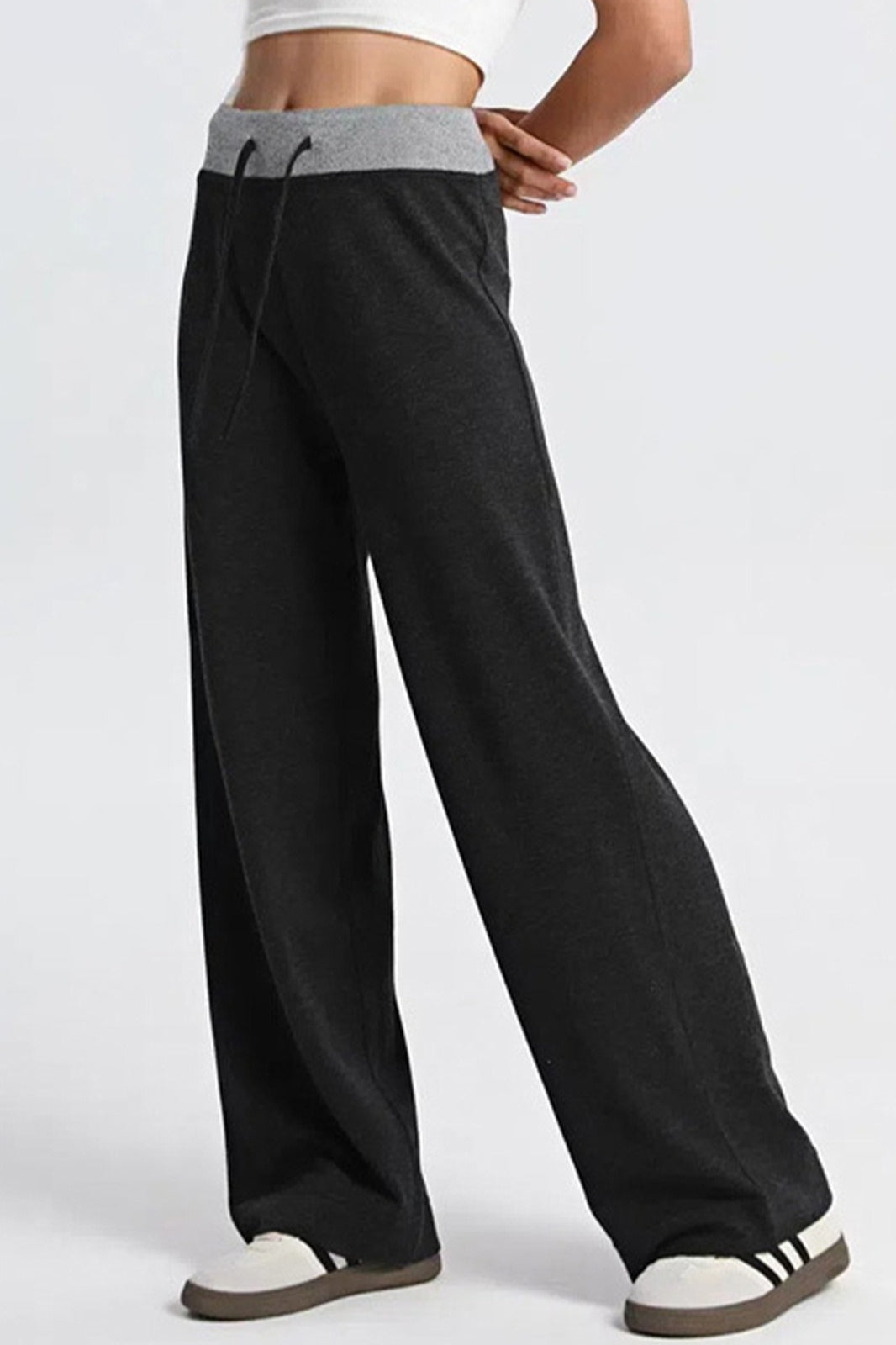 Paneled High Waist  Draping Lounge Knit Pants Secondary image