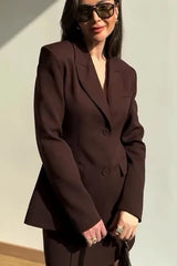 Slim Fit Padded Shoulder Blazer