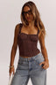 Chic Polka Dot Bustier Sleeveless Tank Top